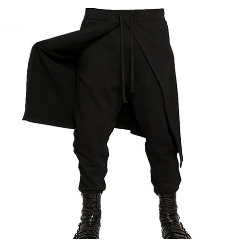 

Men's Exaggerated Daily Sweatpants Pants Solid Colored Full Length Black