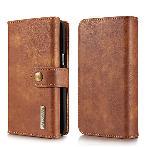 

Case For Samsung Galaxy S9 / S9 Plus / S8 Plus Wallet / Card Holder / Shockproof Full Body Cases Solid Colored Hard Genuine Leather