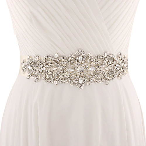 

Polyester / Polyamide Wedding / Party / Evening Sash With Rhinestone Women's Sashes