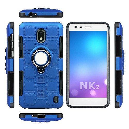 

Case For Nokia Nokia 8 / Nokia 2 Shockproof / Ring Holder Back Cover Armor Soft TPU