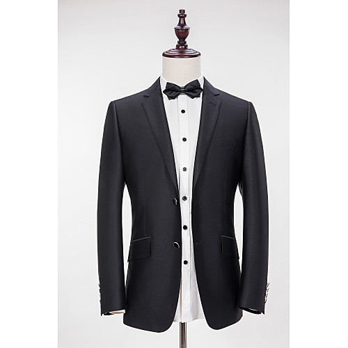 

Men's Wedding Suits Notch Tailored Fit Single Breasted Two-buttons Straight Flapped Solid Colored Polyester