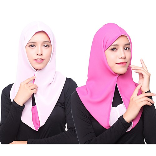 

Women's Basic Chiffon / Rayon Hijab - Solid Colored Layered / All Seasons