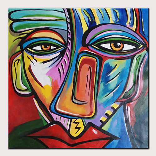 

Oil Painting Hand Painted - Famous / People Modern Rolled Canvas