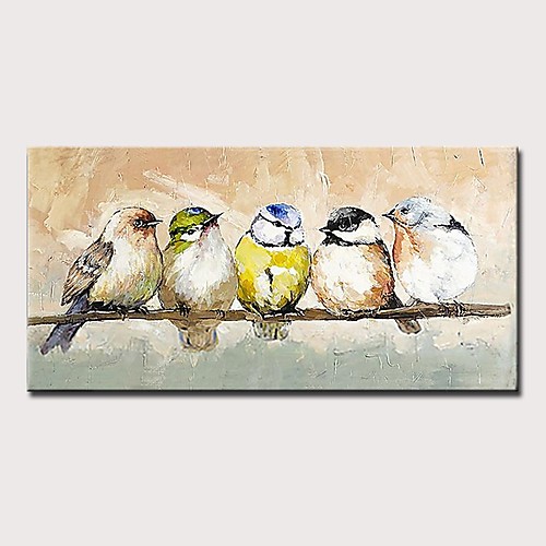 

Oil Painting Hand Painted - Abstract Pop Art Modern Rolled Canvas