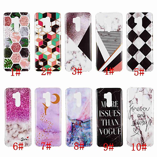 

Case For LG LG K10 2018 / LG G7 IMD / Pattern Back Cover Marble Soft TPU
