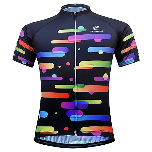 

JESOCYCLING Women's Short Sleeve Cycling Jersey Summer Polyester Black Bike Jersey Top Mountain Bike MTB Road Bike Cycling Quick Dry Moisture Wicking Breathable Sports Clothing Apparel / Stretchy