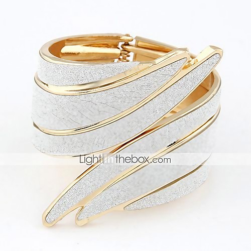 

Bracelet Bangles Wide Bangle Hollow cuff Party Statement Ladies Vintage Open Alloy Bracelet Jewelry Rainbow / Rainbow / White For Christmas Gifts