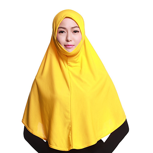 

Women's Basic Polyester Hijab - Solid Colored Layered / All Seasons