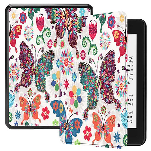 

Case For Amazon Kindle Lite(2019) / Kindle PaperWhite 4 2018 Shockproof / with Stand / Ultra-thin Full Body Cases Butterfly Hard PU Leather