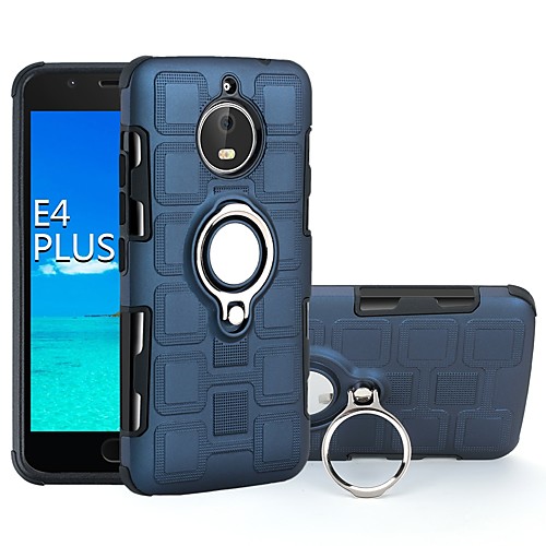 

Кейс для Назначение Motorola E4 Plus / E4 Защита от удара / Кольца-держатели Кейс на заднюю панель броня Твердый ПК для Moto E4 Plus / Moto E4