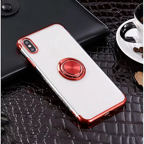 

чехол для яблока iphone xr xs xs max держатель для колец / ультратонкая задняя крышка однотонное мягкое тпу для iphone x 8 8 plus 7 7plus 6s 6s plus se 5 5s