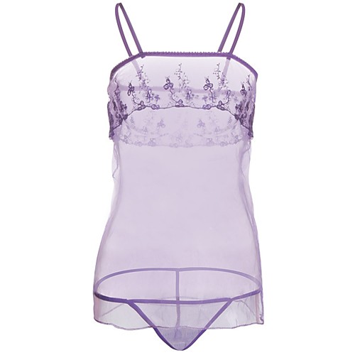 

Women's Lace Super Sexy Suits Nightwear Solid Colored Purple / Black / Red One-Size