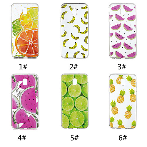 

Case For Samsung Galaxy J7 V / J7 (2017) / J7 (2018) Pattern Back Cover Fruit Soft TPU