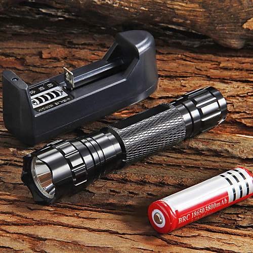 

UltraFire LED Flashlights / Torch 1300 lm LED LED 1 Emitters 5 Mode with Battery and Charger Adjustable Focus Nonslip grip Camping / Hiking / Caving Everyday Use Cycling / Bike / Aluminum Alloy