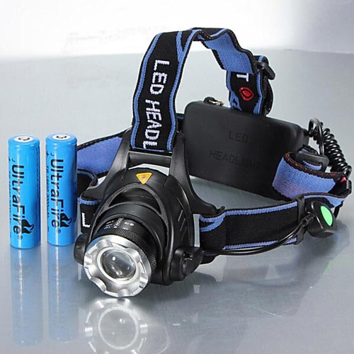 

Headlamps Headlight Waterproof Rechargeable 1200 lm LED LED 1 Emitters 3 Mode with Batteries Waterproof Zoomable Rechargeable Adjustable Camping / Hiking / Caving Everyday Use Cycling / Bike