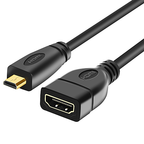 

Micro HDMI Adapter Cable, Micro HDMI to HDMI 1.4 Adapter Cable Male - Female 1080P 0.2m(0.65Ft)