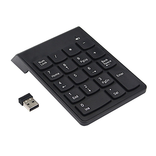 

LITBest Mini Wireless 2.4GHz Numeric Keyboard Office Keyboard Mini Size Quiet 18 pcs Keys