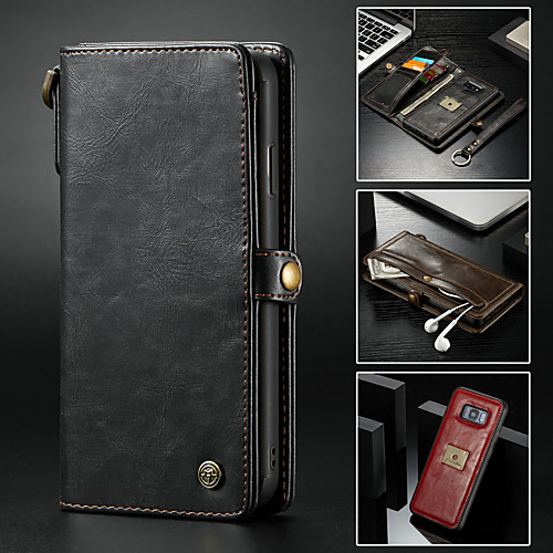 

CaseMe Case For Samsung Galaxy Note 9 / Note 8 Wallet / Card Holder / with Stand Full Body Cases Solid Colored Hard PU Leather