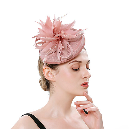 

Flax / Feathers Fascinators with Net 1pc Wedding / Special Occasion Headpiece