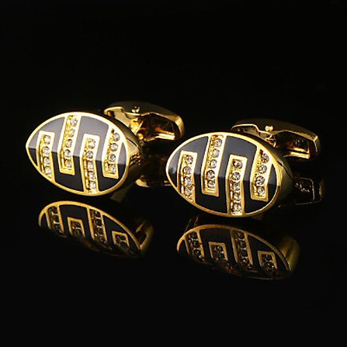 

Cufflinks Classic Basic Brooch Jewelry Golden For Party Gift