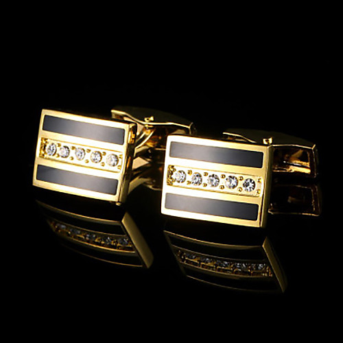 

Cufflinks Classic Basic Brooch Jewelry Golden For Formal Engagement