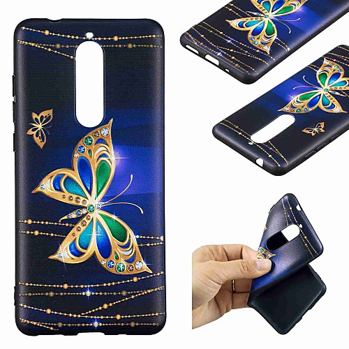 

Case For Nokia Nokia 8 / Nokia 6 / Nokia 5 Pattern Back Cover Butterfly Soft TPU