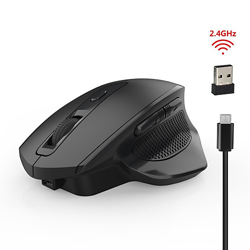 

LITBest T28 Dual Mode Wireless and Wired USB Office Mouse / Silent Mouse / Rechargeable Mouse Led Light 2400 dpi 6 Adjustable DPI Levels 6 pcs Keys 6 Programmable Keys