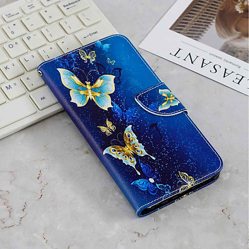 

Case For Samsung Galaxy S9 / S9 Plus / Galaxy S10 Wallet / Card Holder / with Stand Full Body Cases Butterfly Hard PU Leather