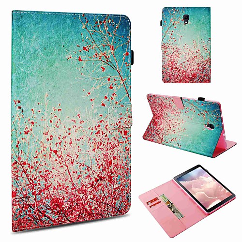 

Case For Samsung Galaxy Tab 4 10.1 / Tab S4 10.5 (2018) / Tab A 9.7 Wallet / Card Holder / Shockproof Full Body Cases Flower Hard PU Leather