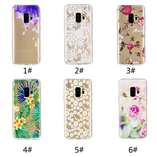 

Case For Samsung Galaxy S9 / S9 Plus / S8 Plus Pattern Back Cover Flower Soft TPU