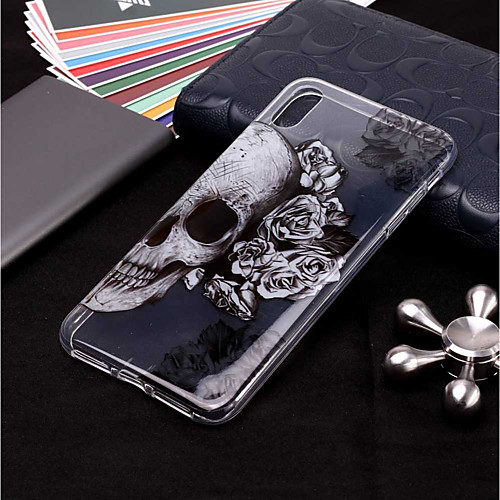 

Case For Apple iPhone XS / iPhone XR / iPhone XS Max Transparent / Pattern Back Cover Skull Soft TPU
