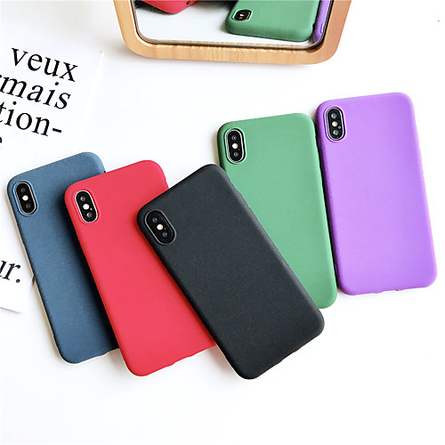 

Case For Apple iPhone XS / iPhone XR / iPhone XS Max Frosted Back Cover Solid Colored Soft TPU