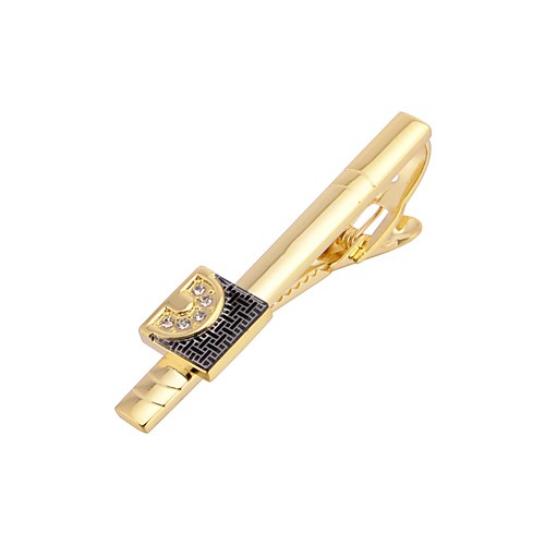 

Tie Clips Classic Basic Brooch Jewelry Golden For Wedding Gift