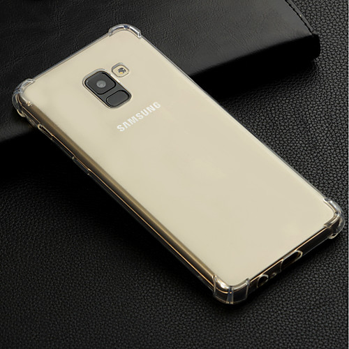 

Case For Samsung Galaxy A6 (2018) / A6 (2018) / A3(2017) Shockproof / Transparent Back Cover Solid Colored Soft TPU