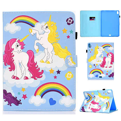 

Case For Apple iPad New Air(2019) / iPad Air / iPad 4/3/2 Card Holder / with Stand / Flip Full Body Cases Unicorn / Cartoon Hard PU Leather / iPad Pro 10.5 / iPad (2017)