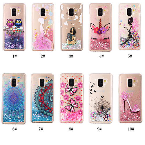 

Case For Samsung Galaxy J7 (2017) / J7 (2016) / J6 Flowing Liquid / Transparent / Pattern Back Cover Dog / Mandala / Butterfly Hard TPU