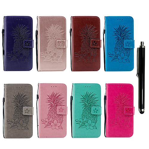 

Case For Huawei Huawei P smart / Mate 10 / Mate 10 pro Wallet / Card Holder / with Stand Full Body Cases Fruit / Flower Hard PU Leather