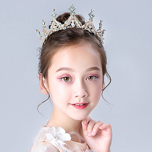 

Tiaras Forehead Crown Halloween New Year's Imitation Pearl Rhinestones Alloy For Princess Elsa Anna Cosplay Girls' Costume Jewelry Fashion Jewelry / Headwear / Headwear