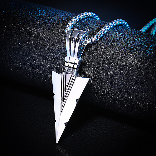 

Men's Pendant Necklace Classic Fashion Rock Hip-Hop Chrome Silver Gold 72 cm Necklace Jewelry 1pc For Street Club