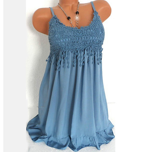 

Women's Strap Dress Short Mini Dress Blue Blushing Pink Wine Gray Green White Black Sleeveless Solid Colored Cut Out Lace Basic S M L XL XXL 3XL 4XL 5XL / Plus Size / High Waist / Plus Size / Sexy