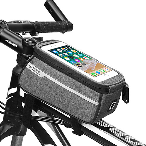 

1 L B-SOULL Portable Wearable Durable Cell Phone Bag Bike Frame Bag Top Tube Bike Bag Terylene Bicycle Bag Cycle Bag Outdoor Exercise Bike / Bicycle Cycling / iPhone X / iPhone XR / iPhone XS