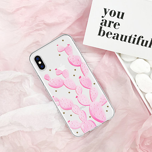 

Phone Case For Apple Back Cover iPhone XR iPhone XS iPhone XS Max iPhone X iPhone 8 Plus iPhone 8 iPhone 7 Plus iPhone 7 iPhone 6s Plus iPhone 6s Pattern Cartoon Plants Soft TPU