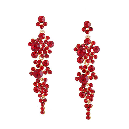 

Women's Red Drop Earrings Dangle Earrings Long Stylish Elegant Earrings Jewelry Blue / Red / White For Party Street 1 Pair