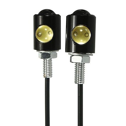 

Pair 3W 6000K 12V LED Motorcycle Car Eagle Eye License Light Plate Screw Bolt Lamp