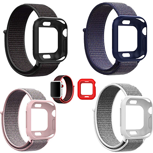 

Ремешок для часов для Apple Watch Series 4/3/2/1 Apple Спортивный ремешок силиконовый / Нейлон Повязка на запястье