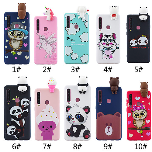 

Case For Samsung Galaxy A5(2018) / A6 (2018) / A6 (2018) Shockproof / Frosted / Pattern Back Cover Animal / Cartoon / 3D Cartoon Soft TPU