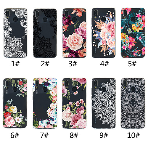 

Phone Case For Huawei Back Cover Huawei P20 Huawei P20 Pro Huawei P20 lite P10 Lite P10 Huawei P9 Lite P8 Lite (2017) P smart 2017 Huawei P Smart Plus Transparent Pattern Flower / Floral Lace Printing