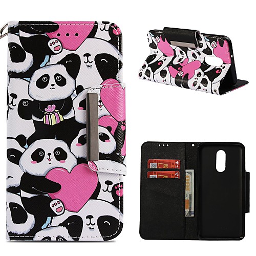 

Case For LG LG Q Stylus / LG Stylo 4 / LG K30 Wallet / Card Holder / Shockproof Full Body Cases Panda Hard PU Leather