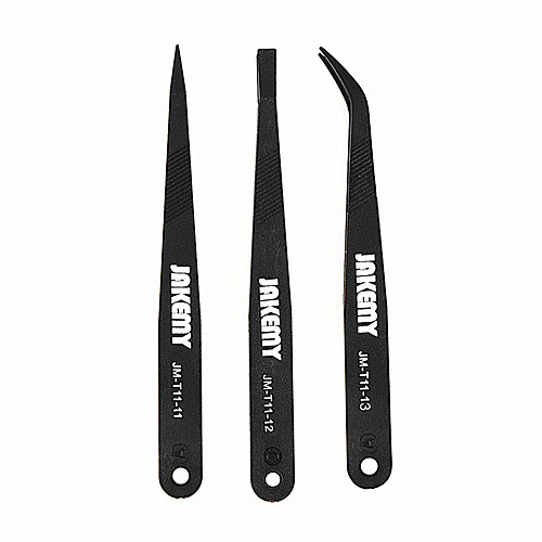 

Anti-static Tweezers Tools Set Heat Resistant Flat Pointed Curved Tip Tweezer