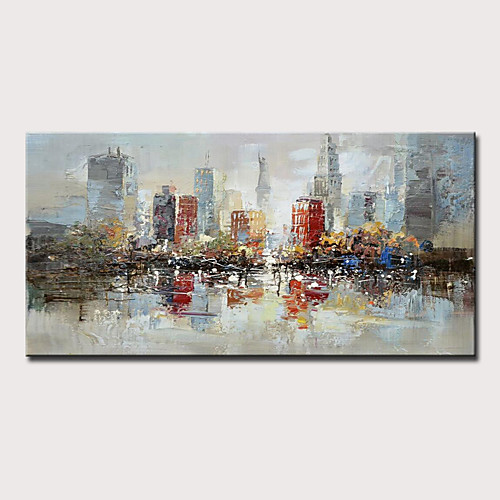

Oil Painting Hand Painted Abstract Landscape Modern Rolled Canvas Rolled Without Frame